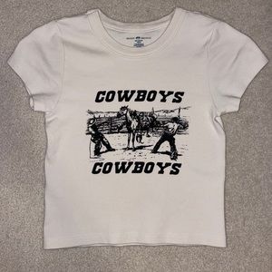 brandy melville cowboys baby tee